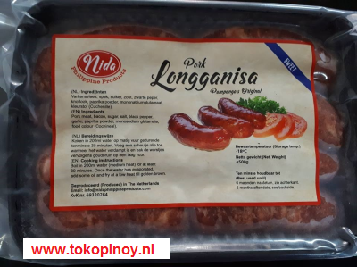 Pork Sweet Longganisa Orig. 500g Nida